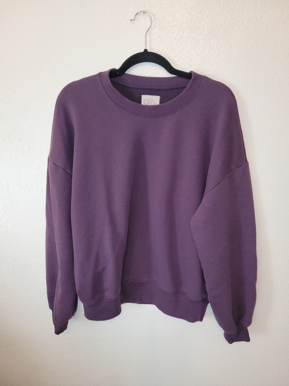 Chaser Brand Plum Perfect Pullover Crewneck Sweatshirt